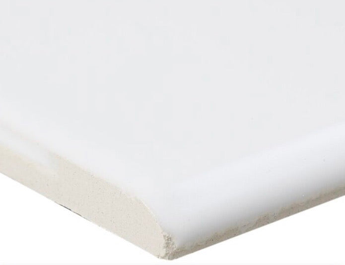 (10 tiles)  Berkeley  12" x 4" Ceramic Bullnose Tile Trim CG677