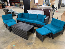Load image into Gallery viewer, Yara 8 Piece Rattan Sunbrella Sectional Seating Group with Cushions
