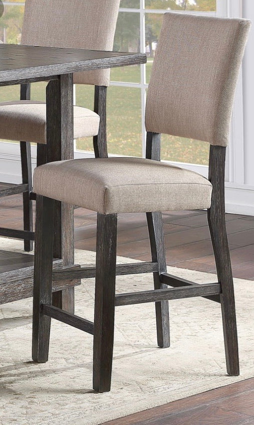 (Set of 2)  23" Auburn Charcoal Counter Height Chair CG794