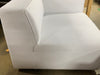 Mingle White 2 Piece Upholstered Fabric Sectional Sofa Set