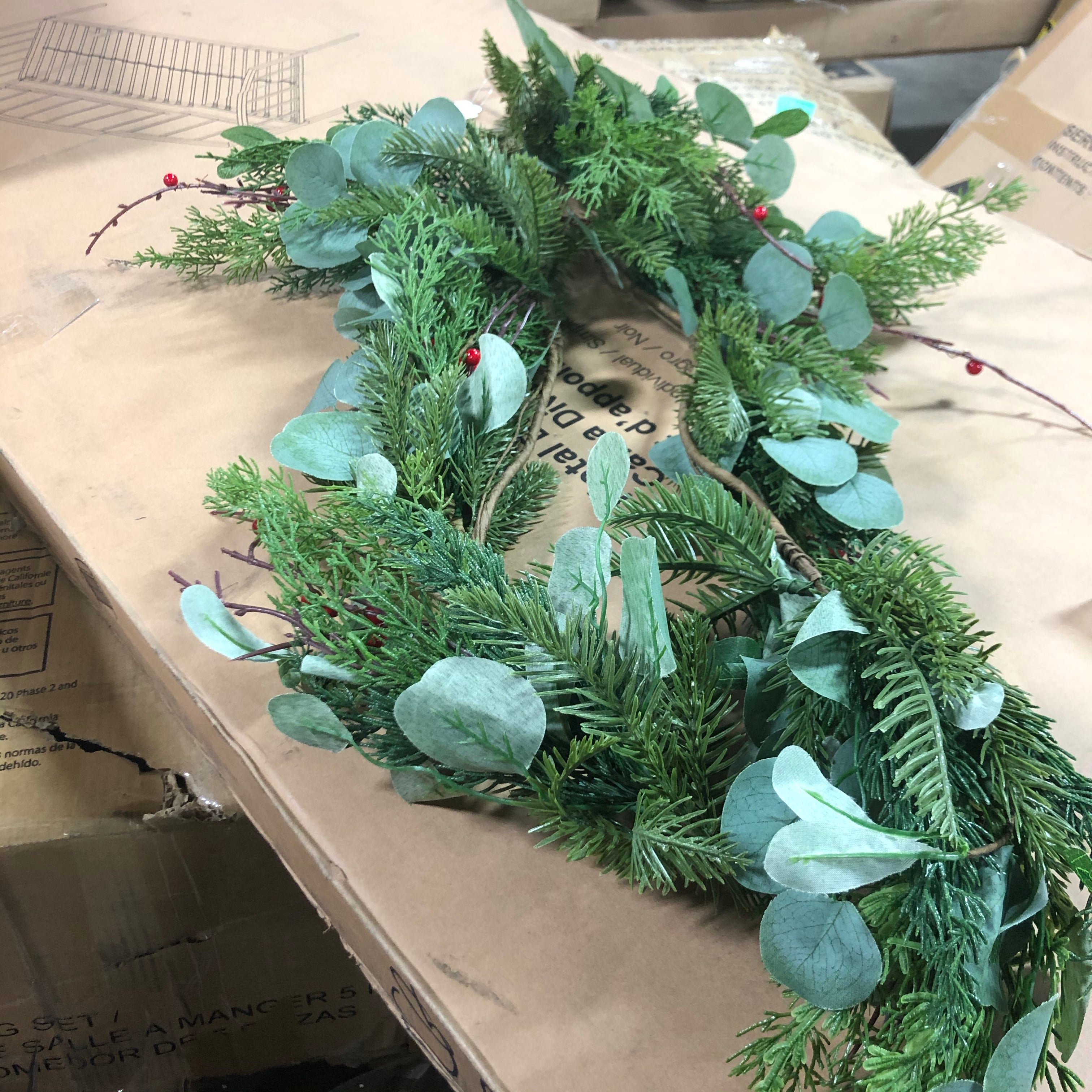 5'3" Garland with Eucalyptus and Berries CG1879