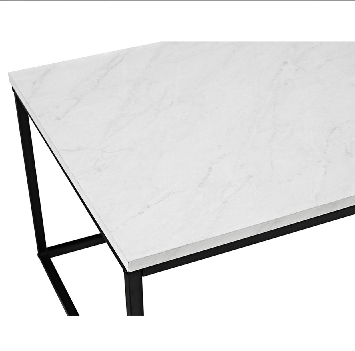 42" White Marble Coffee Table #LX8912