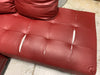 95” Red Faux Leather Sectional *As Is*
