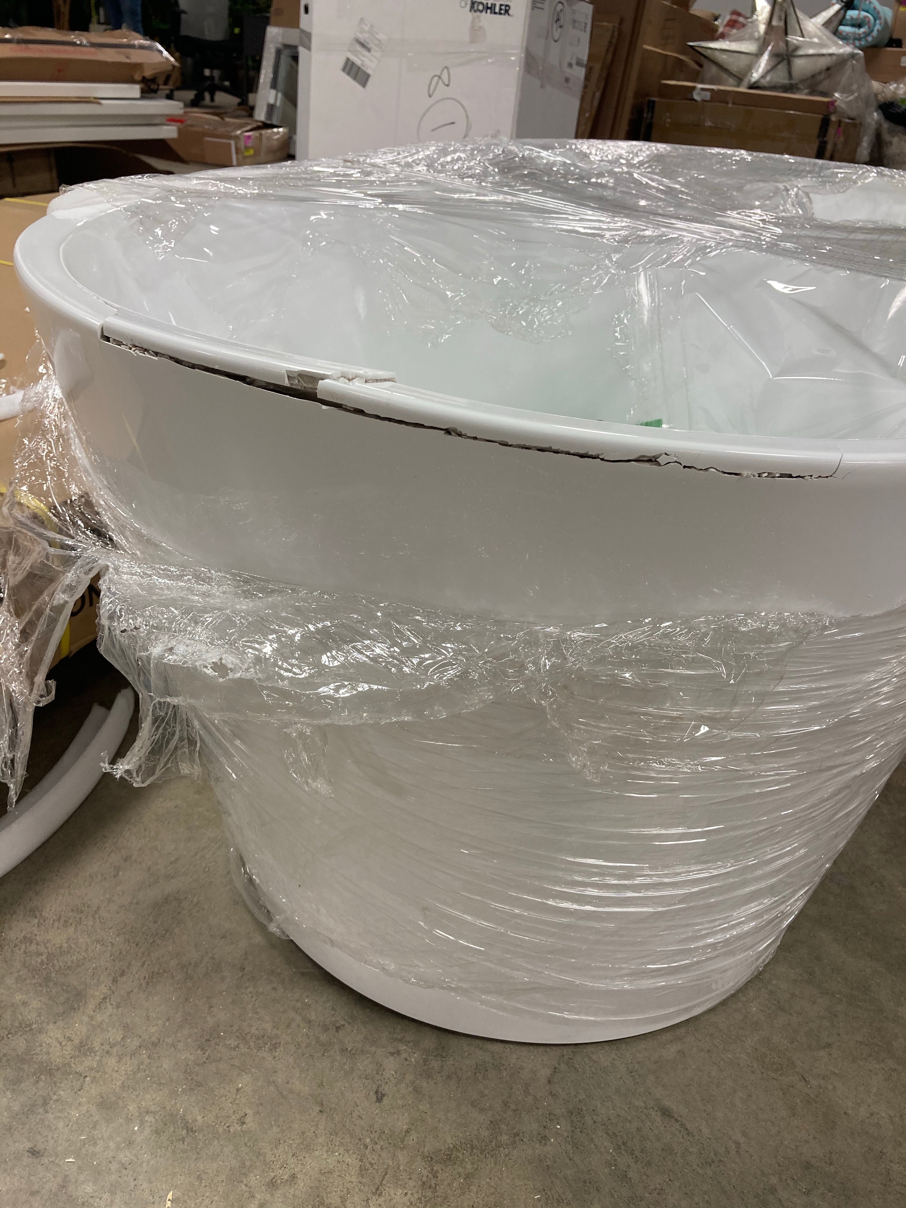 59" x 30" Freestanding Soaking Bathtub, White (#443)