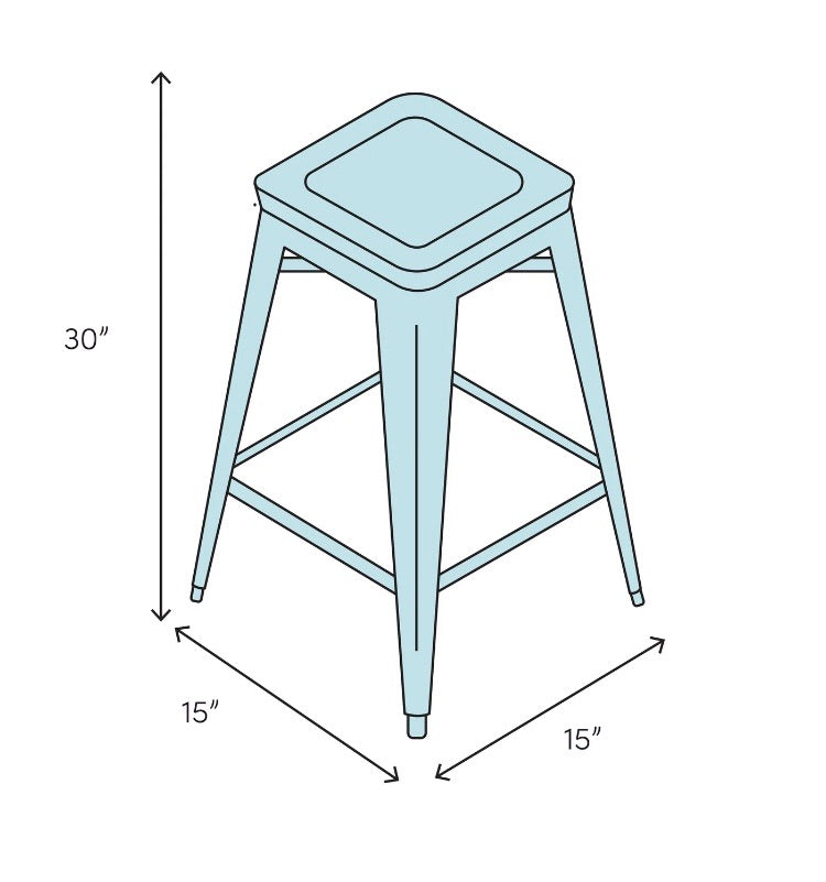 (Set of 2) 30" Solid Wood Bar Stools CG1814