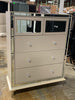 Hollywood Loft Frost Upholstered 5-drawer Chest