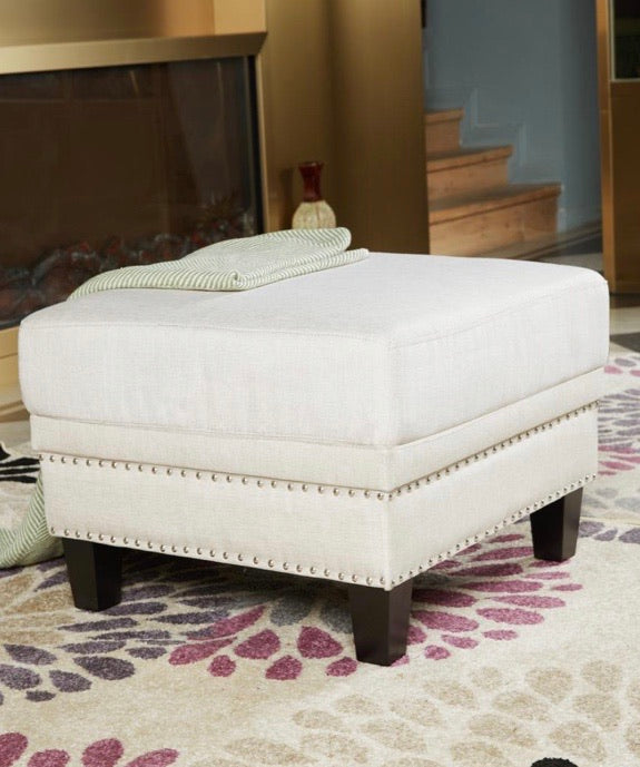 Beige Accent Ottoman CG800