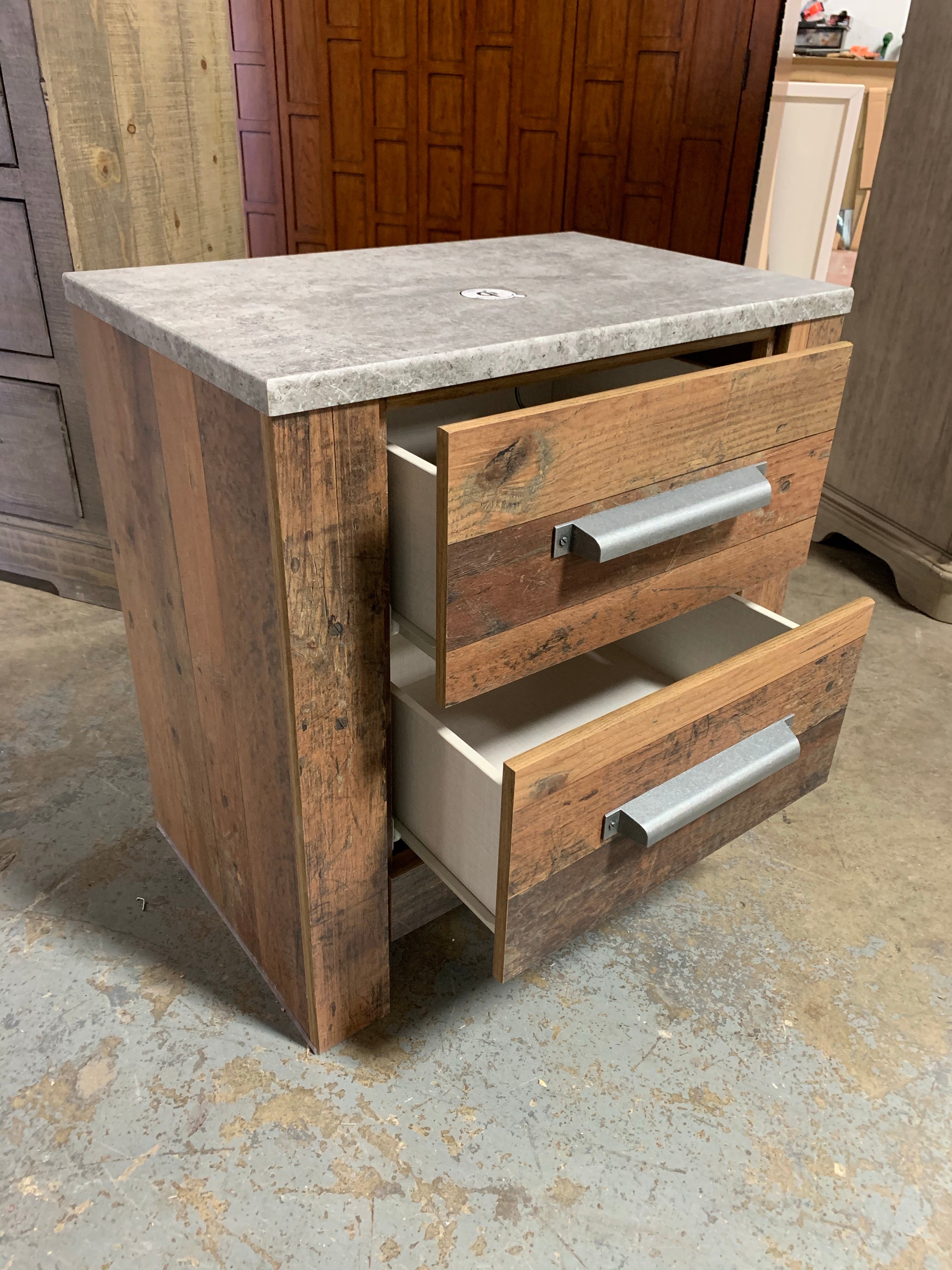Benchcraft by Ashley 2 Drawer Nightstand w/USB/Wireless Capability
