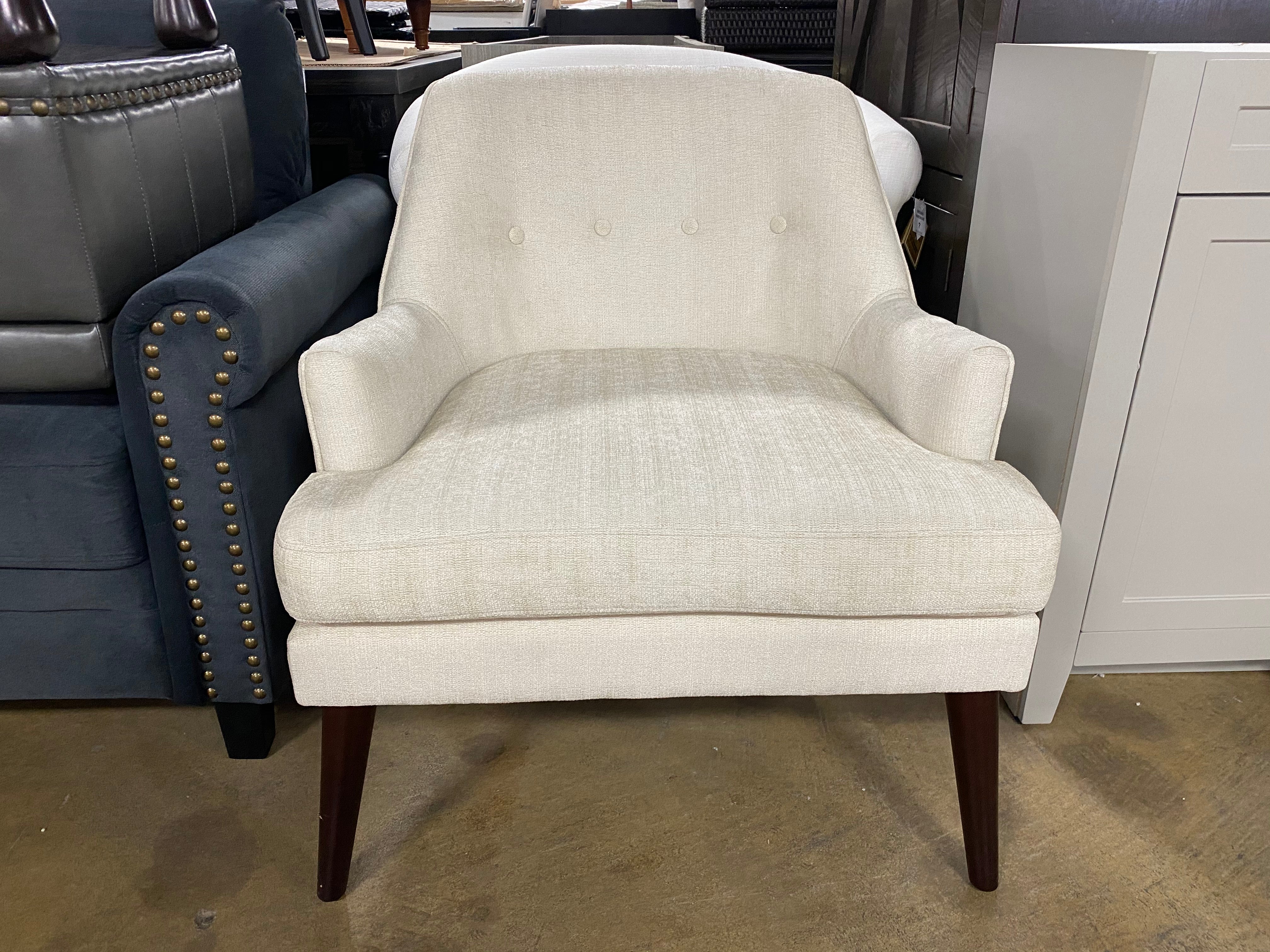 Beige Polyester Pearson Armchair