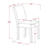 (Set of 6) Abbott Parson Chairs with Black Legs in Gray CG1721 (3 Boxes)