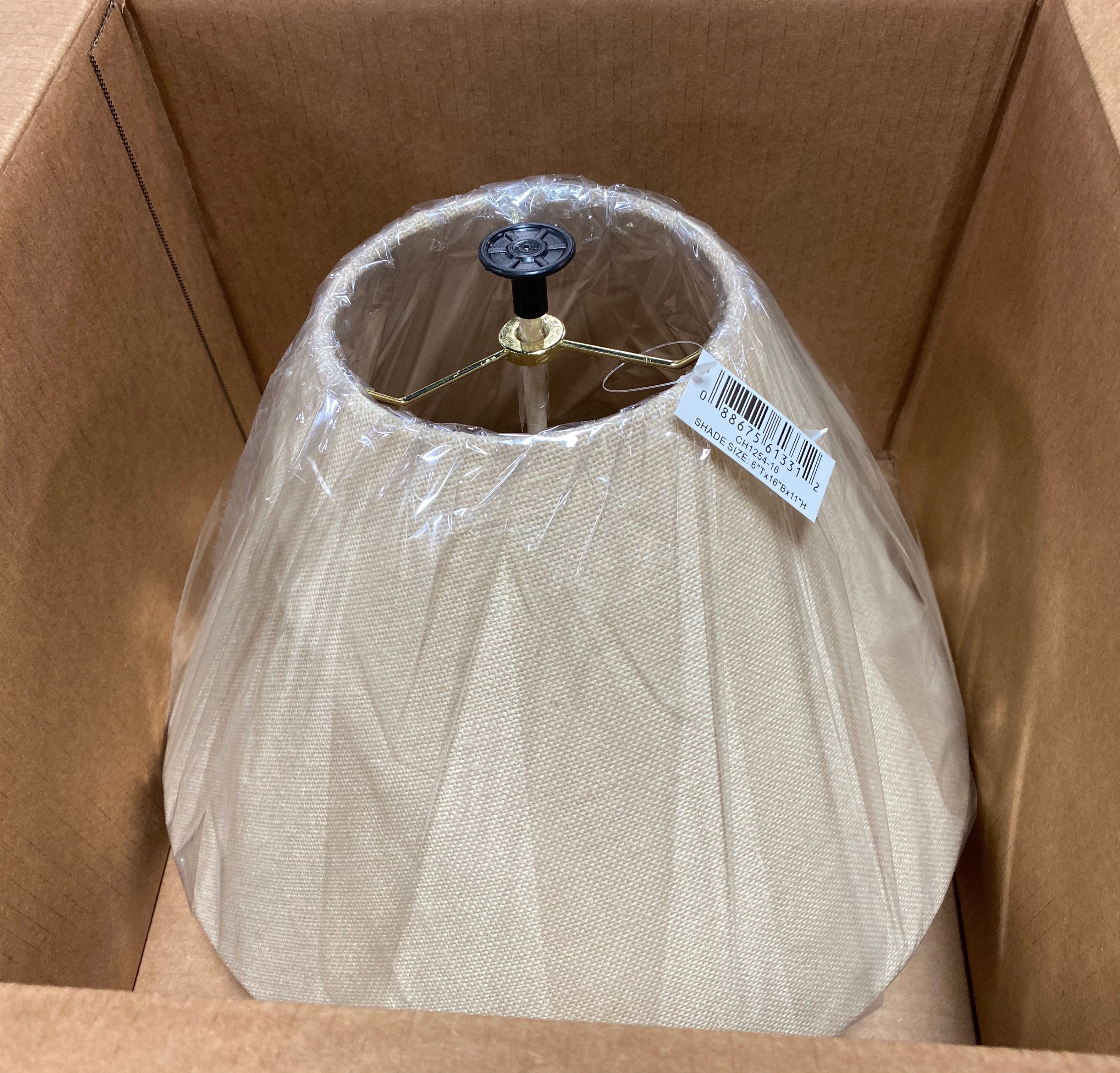 16" Beige Fabric Empire Lamp Shade  #SA874