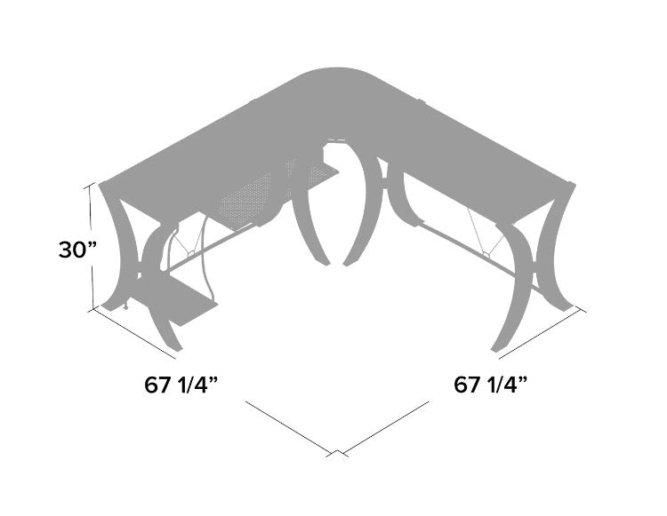 Borovy Reversible L-Shape Gaming Desk CG1893