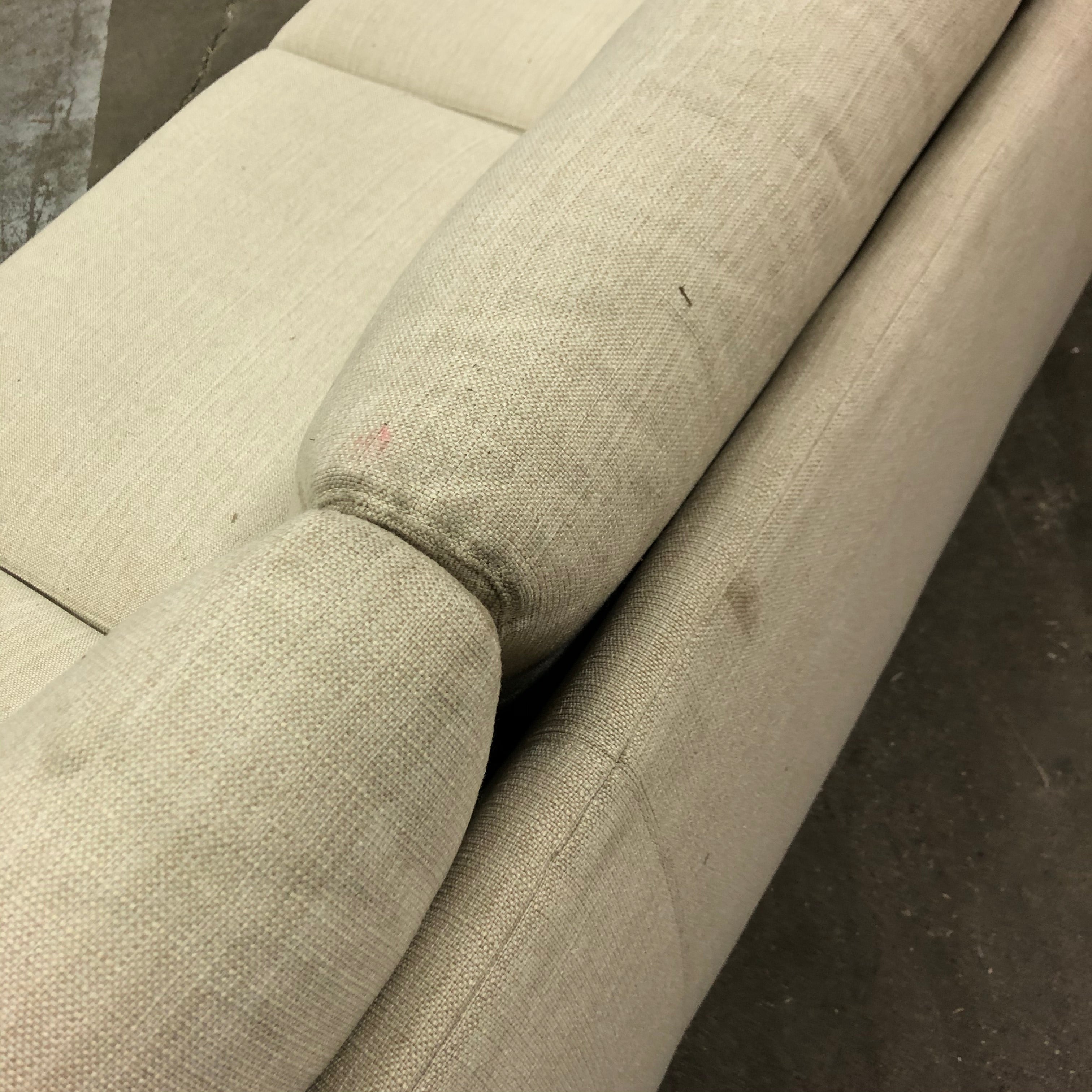 84" Wide Recessed Arm Sofa *AS IS*