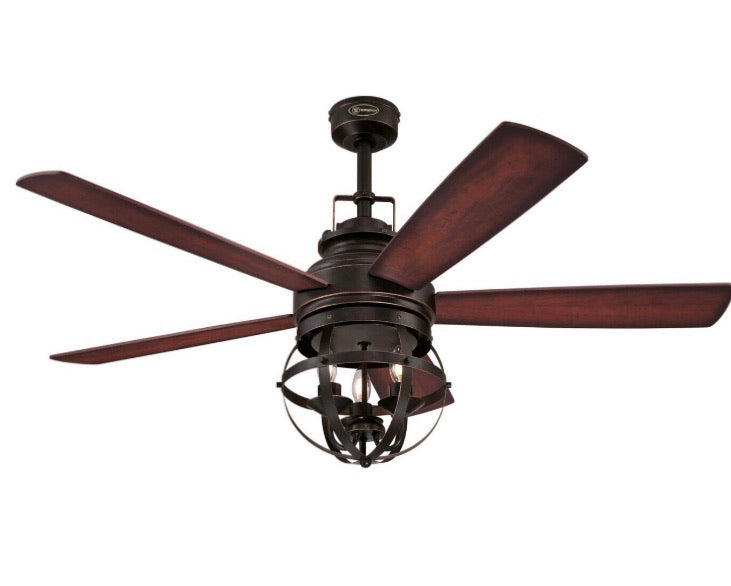 52" Genna 5 - Blade Caged Ceiling Fan with Remote Control and Light Kit Included CG1273