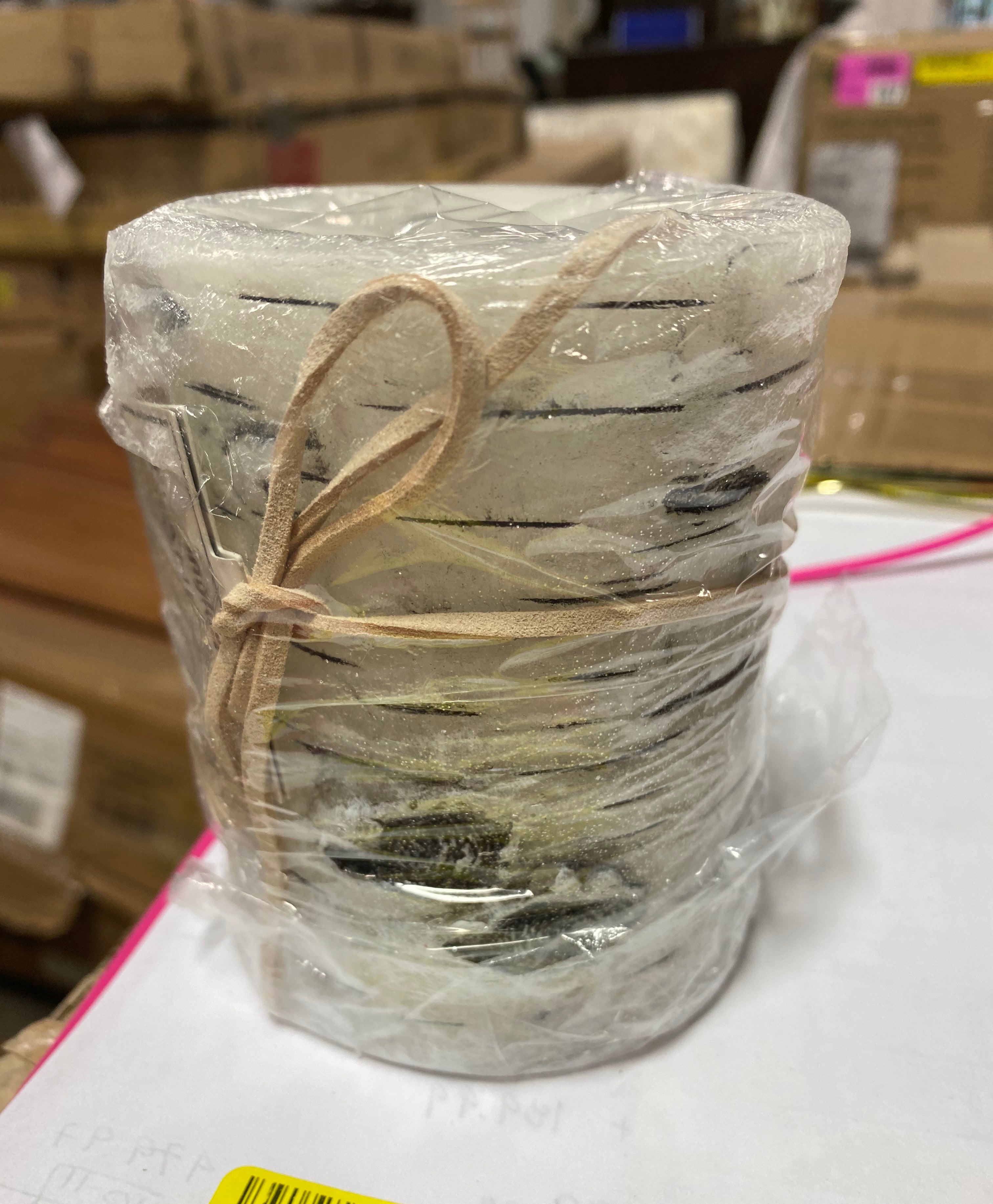 Birch Unscented Pillar Candles (Set of 3)  #SA603