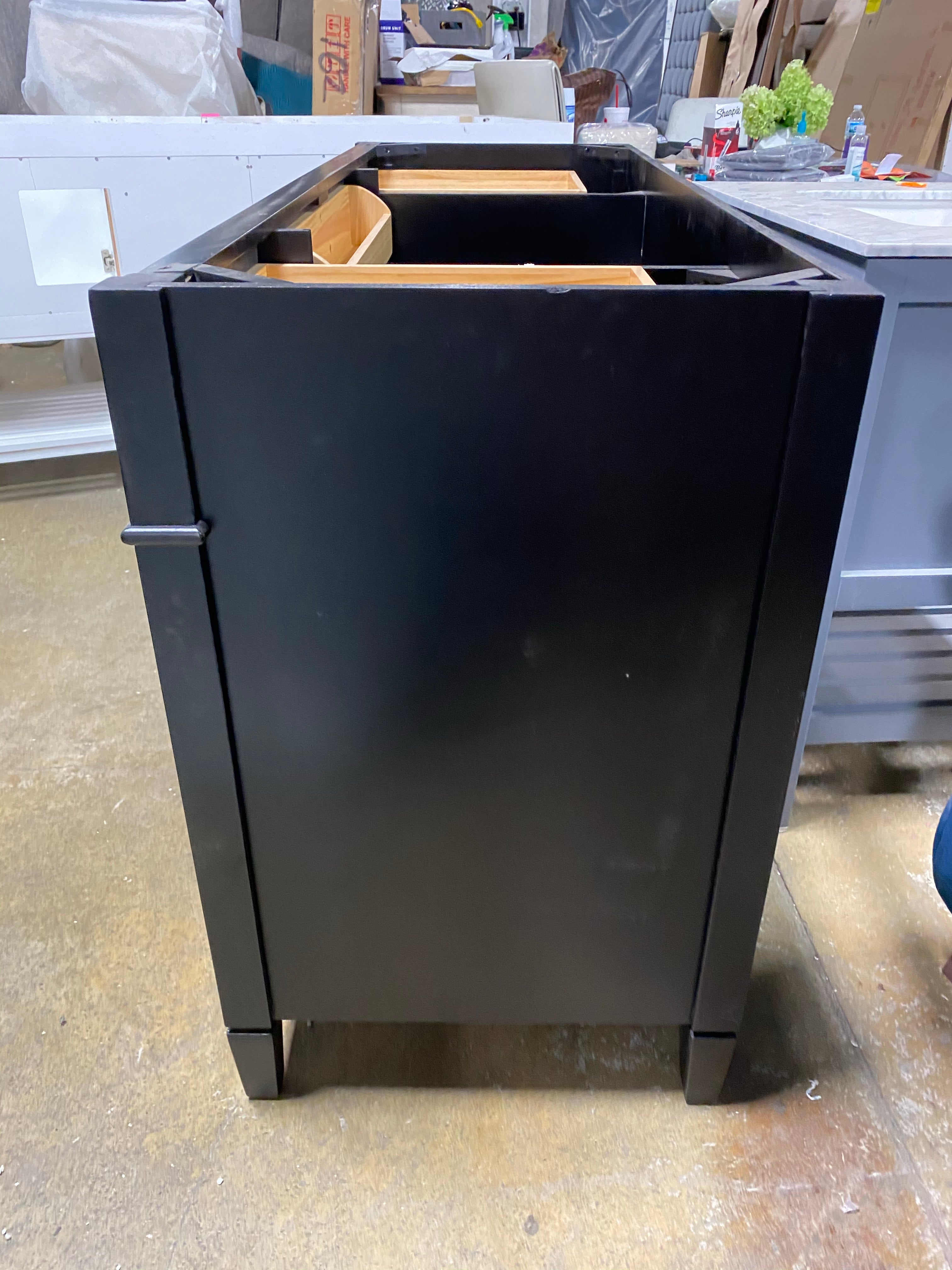 60' Black Single Vanity-No Counter Top