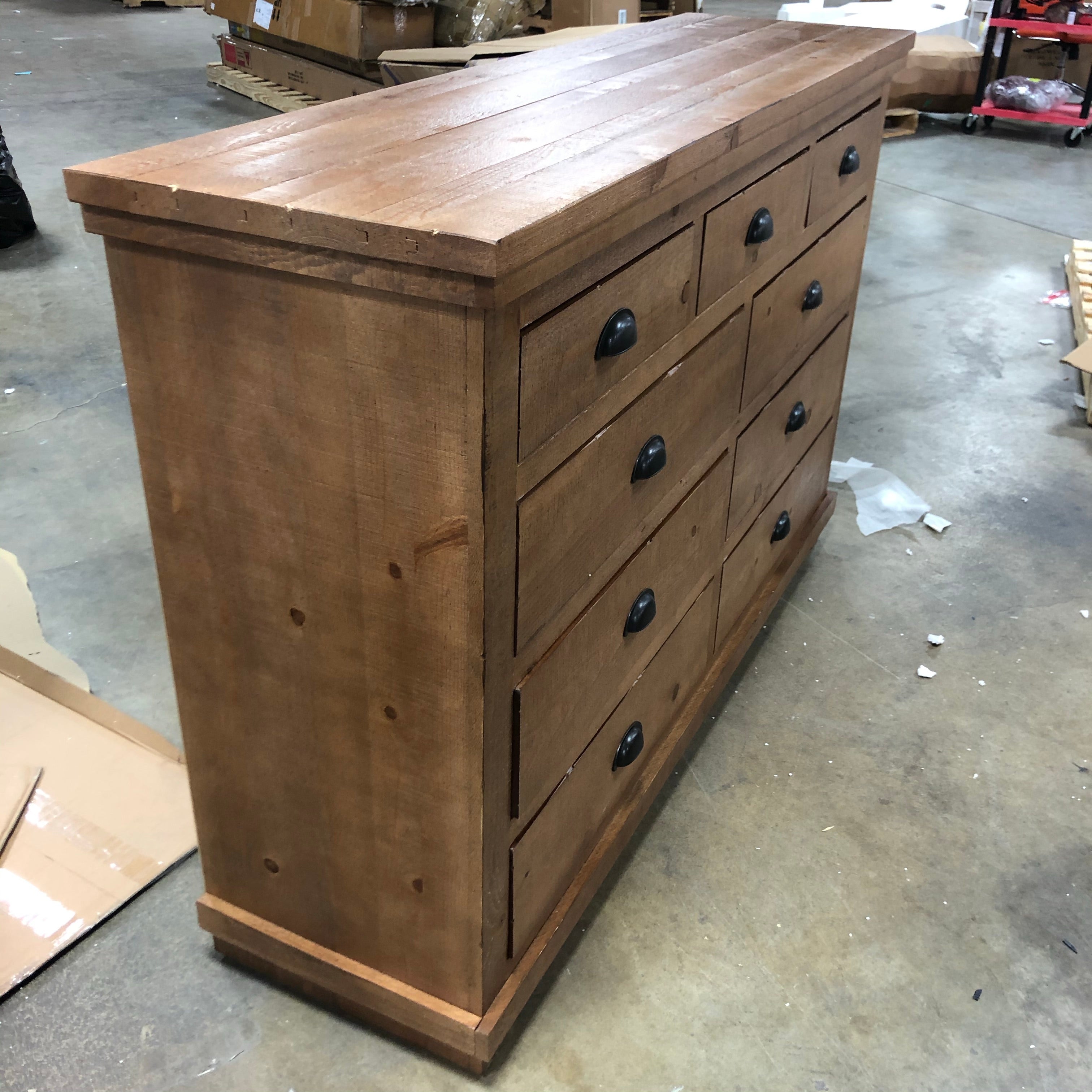 Willow 9-Drawer Distressed Pine Dresser