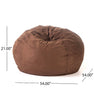5ft. Waldo Faux Suede Brown Bean Bag CG1947