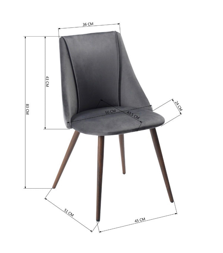 (Set of 2) Camron Upholstered Side Chair CG1742