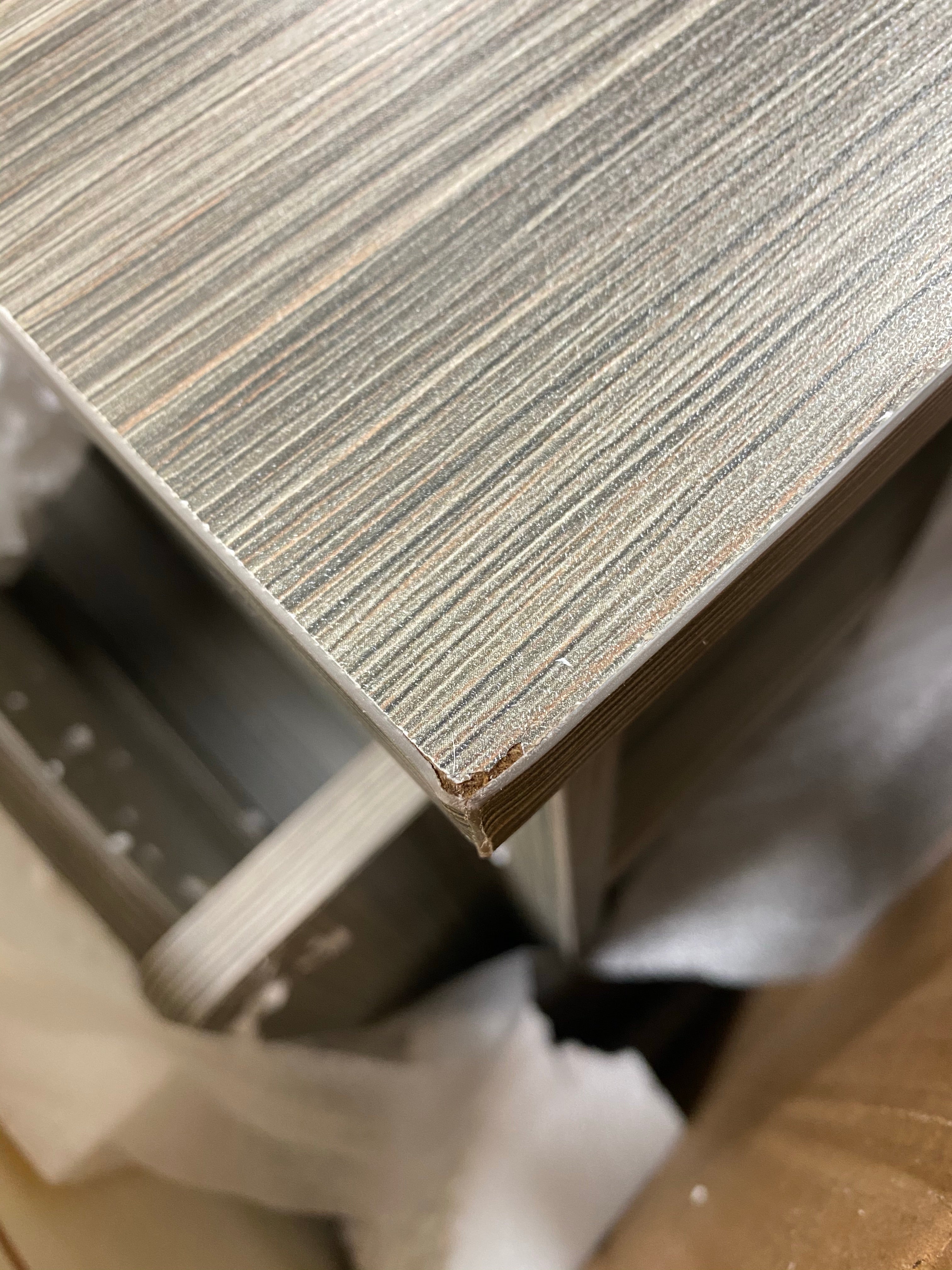 Gray Wash Albia End Table with Storage  #SA368