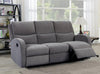 Louis 72.5 in. Grey Velvet 3-Seater Lawson Reclining Sofa