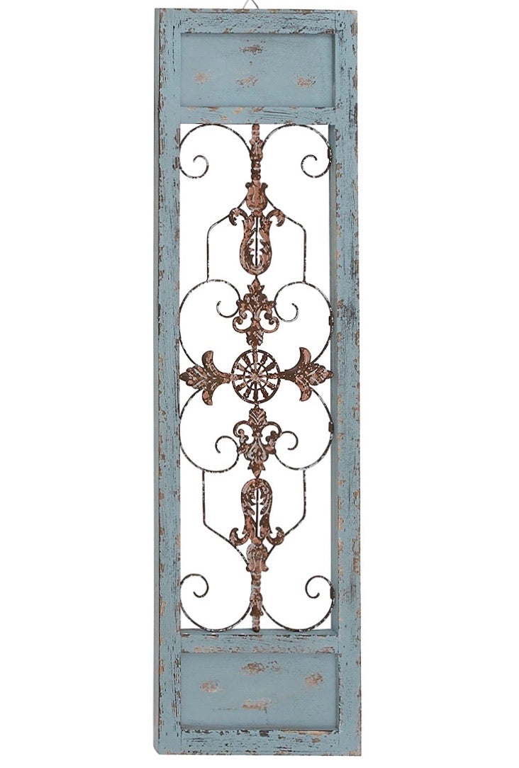 (Set of 2) Wood Metal Wall Panel CG768