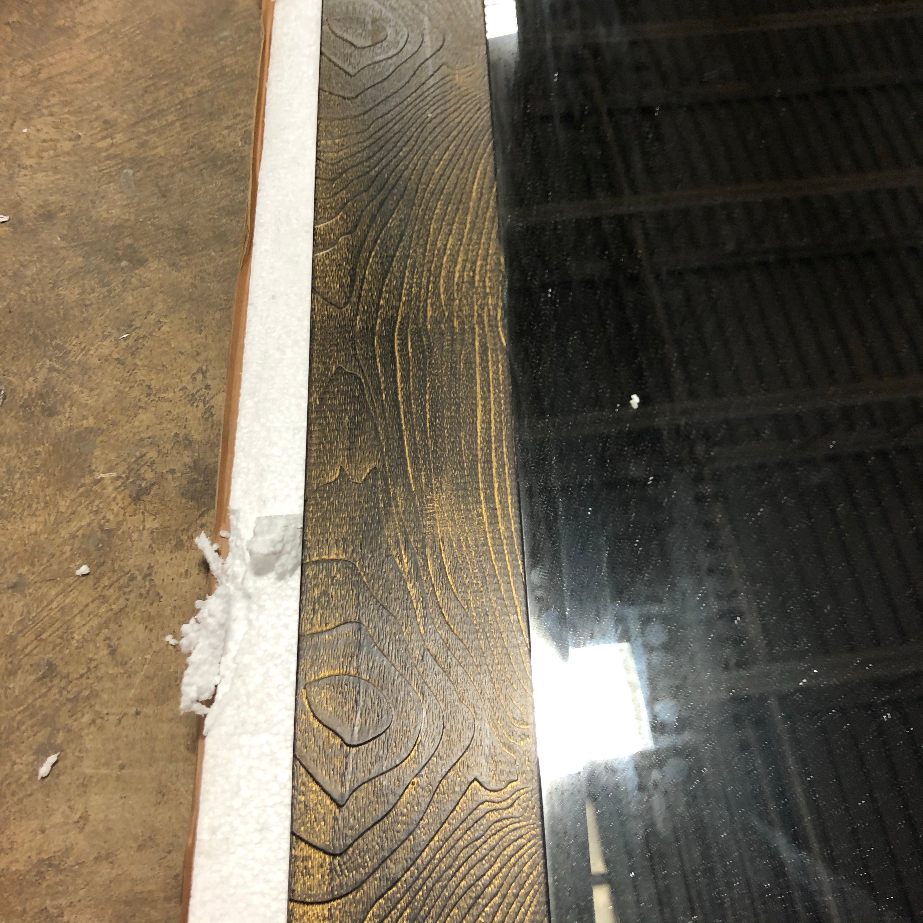 36” x 66” Black Wood Mirror CG100