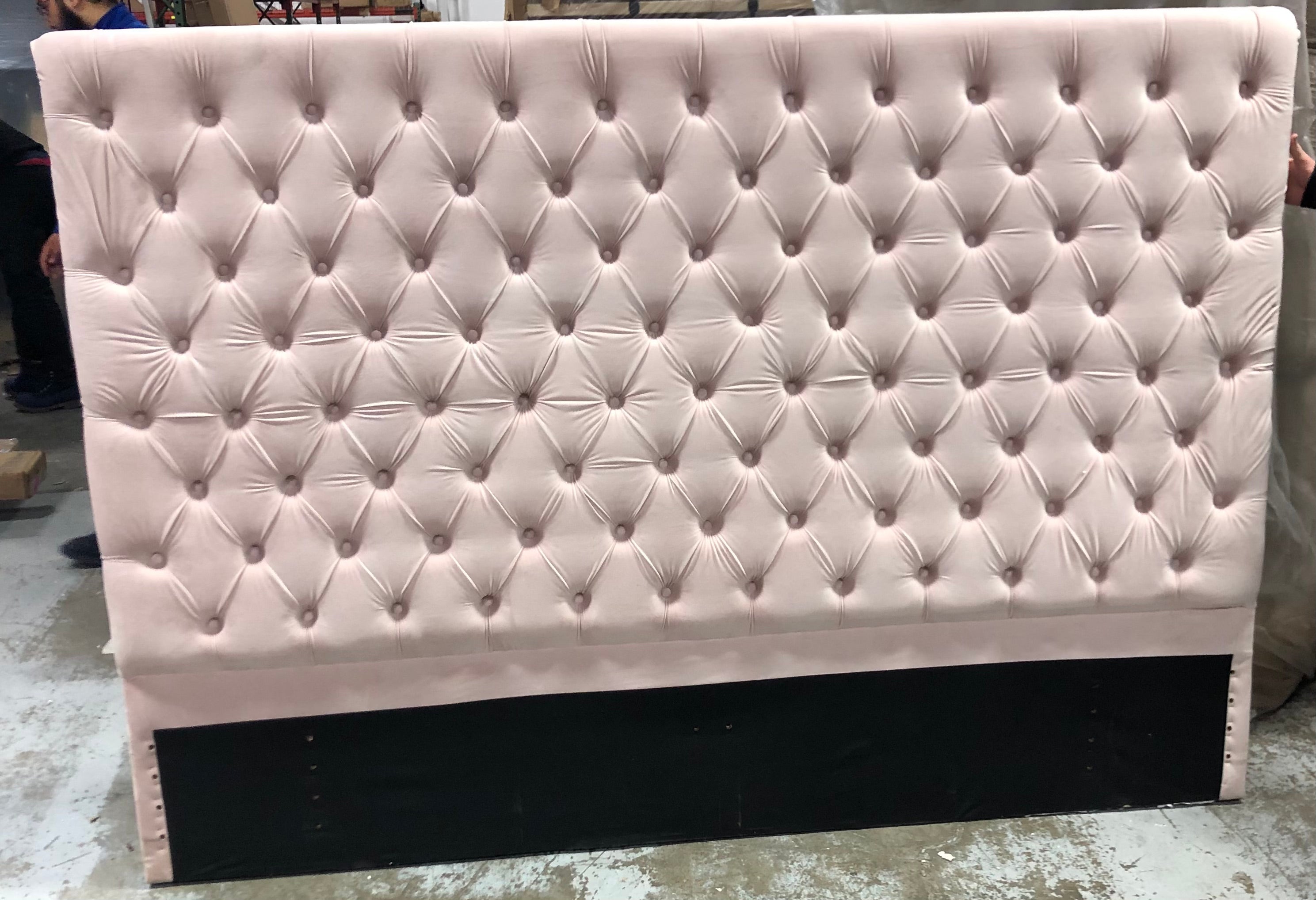 (King) Pink Velvet Headboard