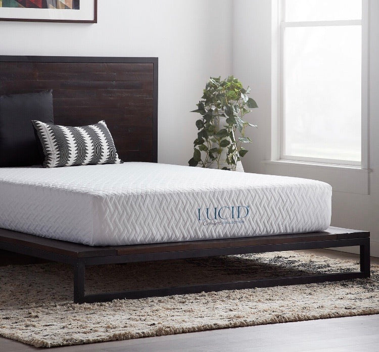 (Full) LUCID Comfort Collection SureCool 10-in Firm Memory Foam Mattress CG1340