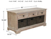 Kobe Drawer, Cubby and Shelves Storage Bench CG1809