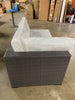 Biscayne Brown Wicker Interchangeable Arm Outdoor Corner Loveseat