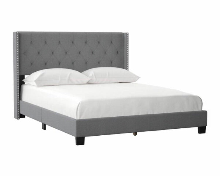 (Queen) Nadine Tufted Upholstered Low Profile Standard Bed CG1688