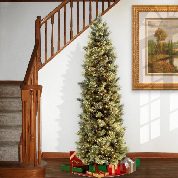 7.5' Carolina Pine Slim Tree with Clear Lights (#K5976)