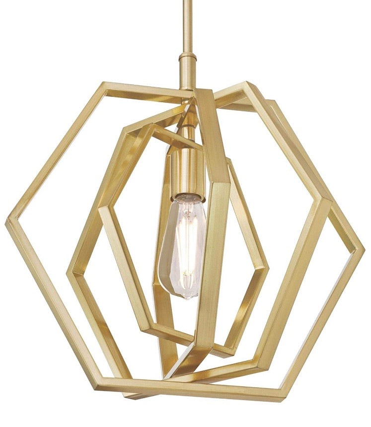 1-Light Champagne Brass Pendant CG568