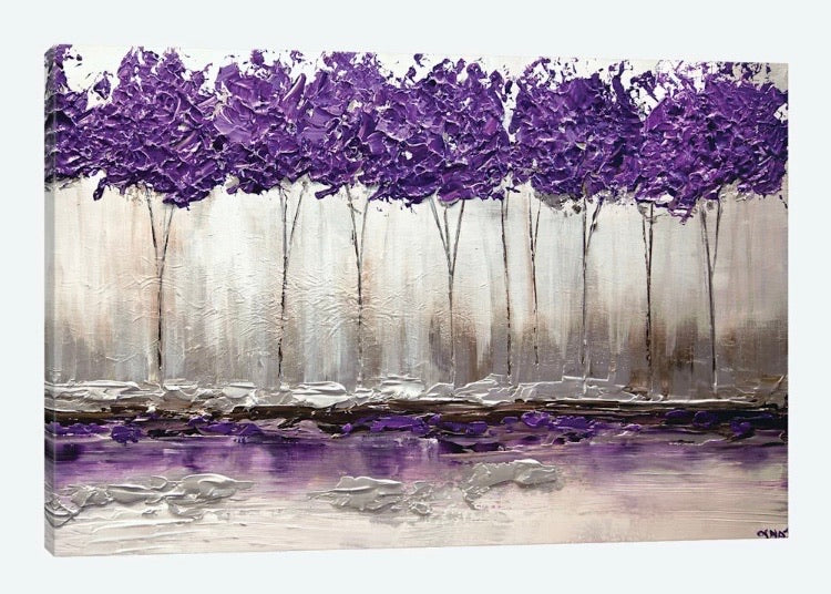 26"x40" 'Purple Summer' Print on Canvas CG1827