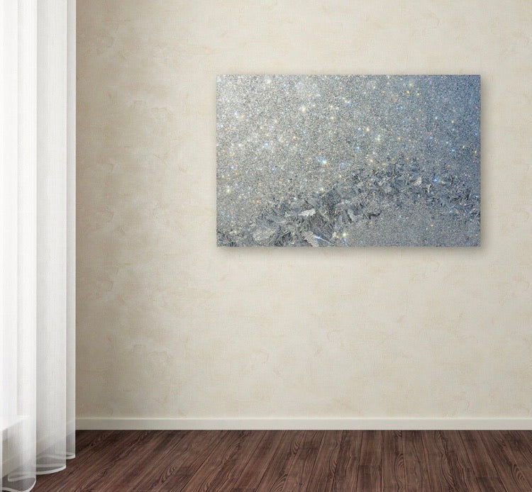 22"x32" 'Frost Pattern Sun Stars'  Wrapped Canvas Photograph Print CG1790