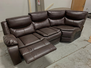 Leather Reclining Sectional Piece