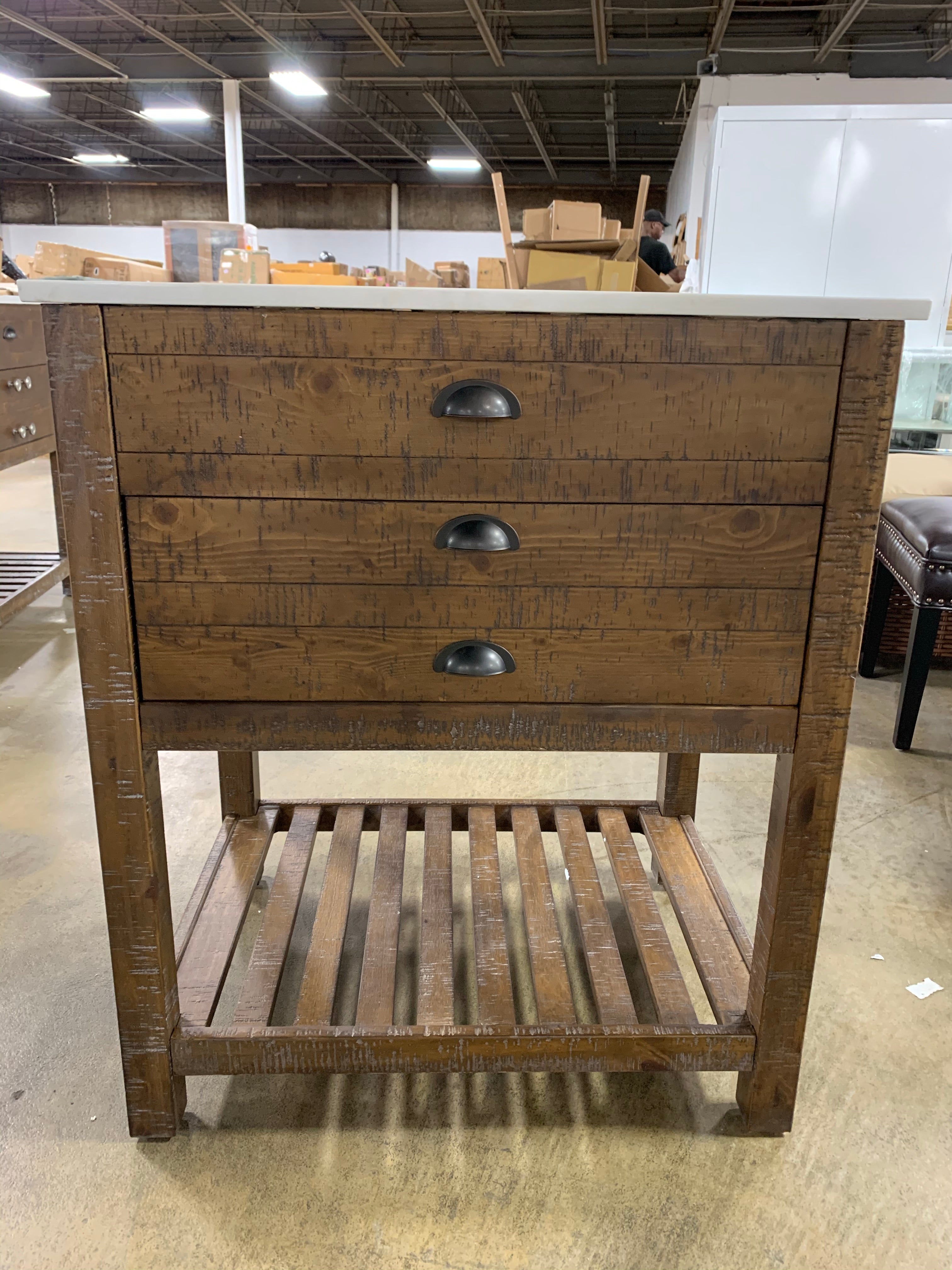 30" Cayhill Distressed Brown Single Sink Bathroom