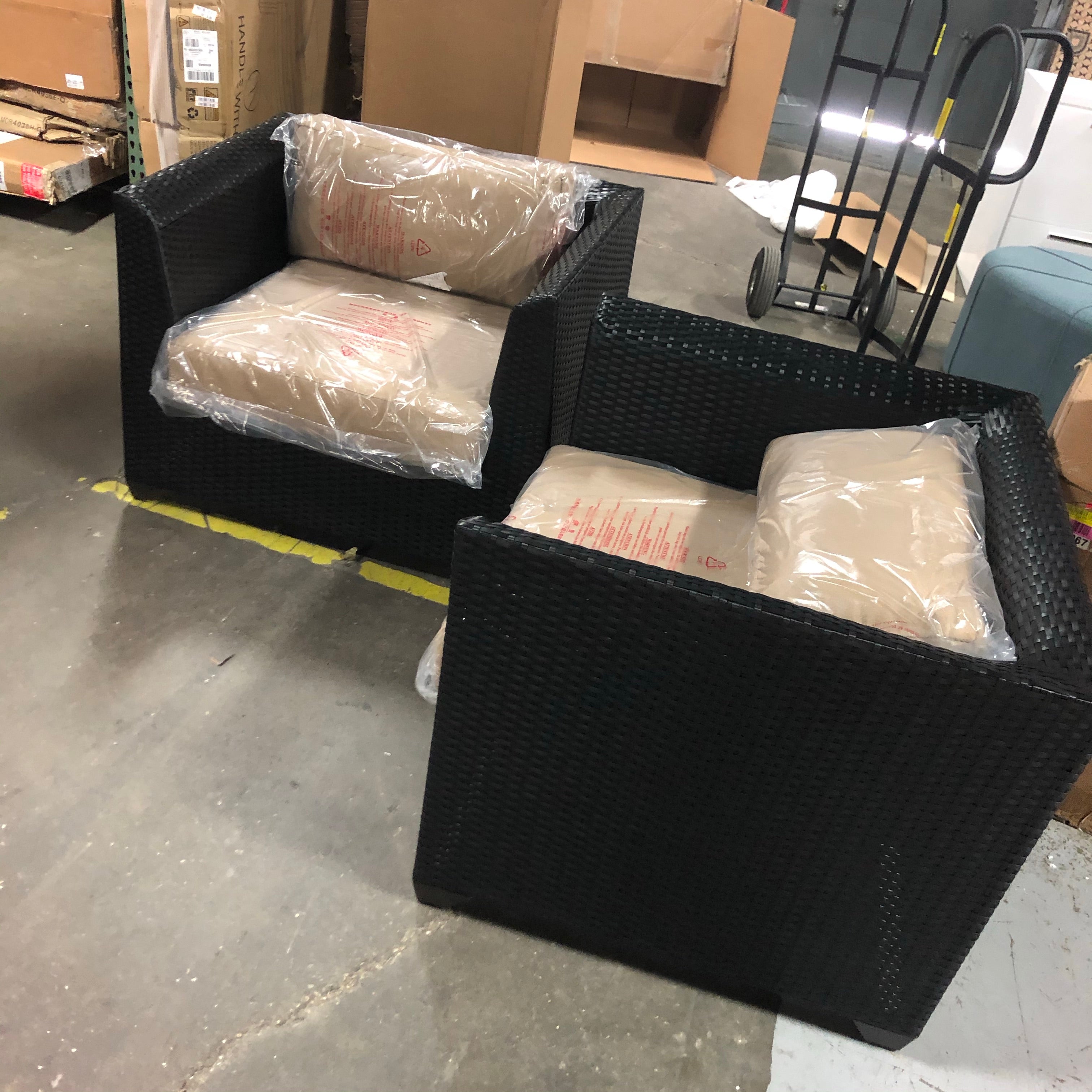 (Set of 2) Barbados Oversized Club Chairs
