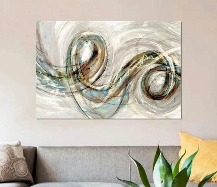 40"x60" 'Swirly Whirly II' Print on Canvas CG1822