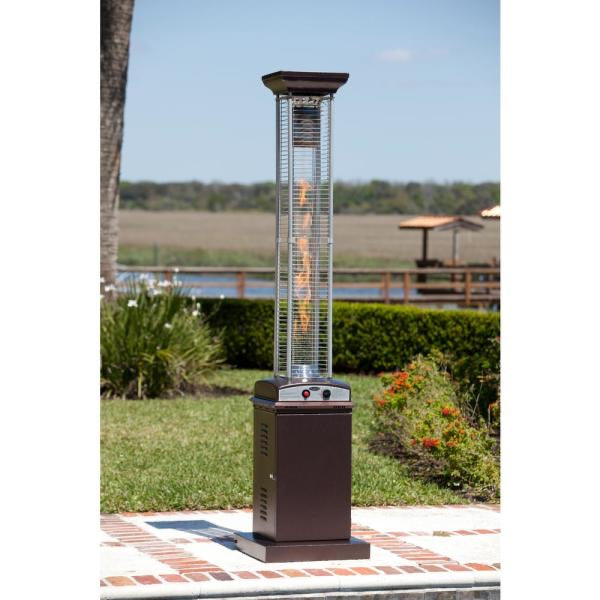 46,000 BTU Hammered Bronze Gas Patio Heater LX5436