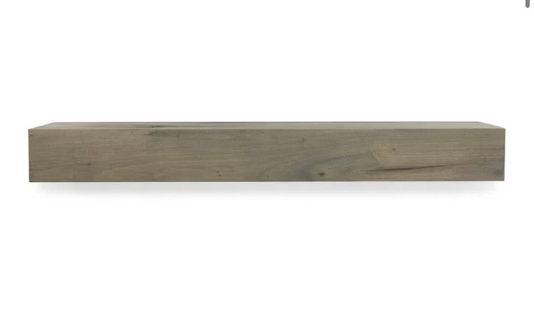 60" Dogberry Modern Farmhouse Fireplace Shelf Mantel in Ash Gray CG1935