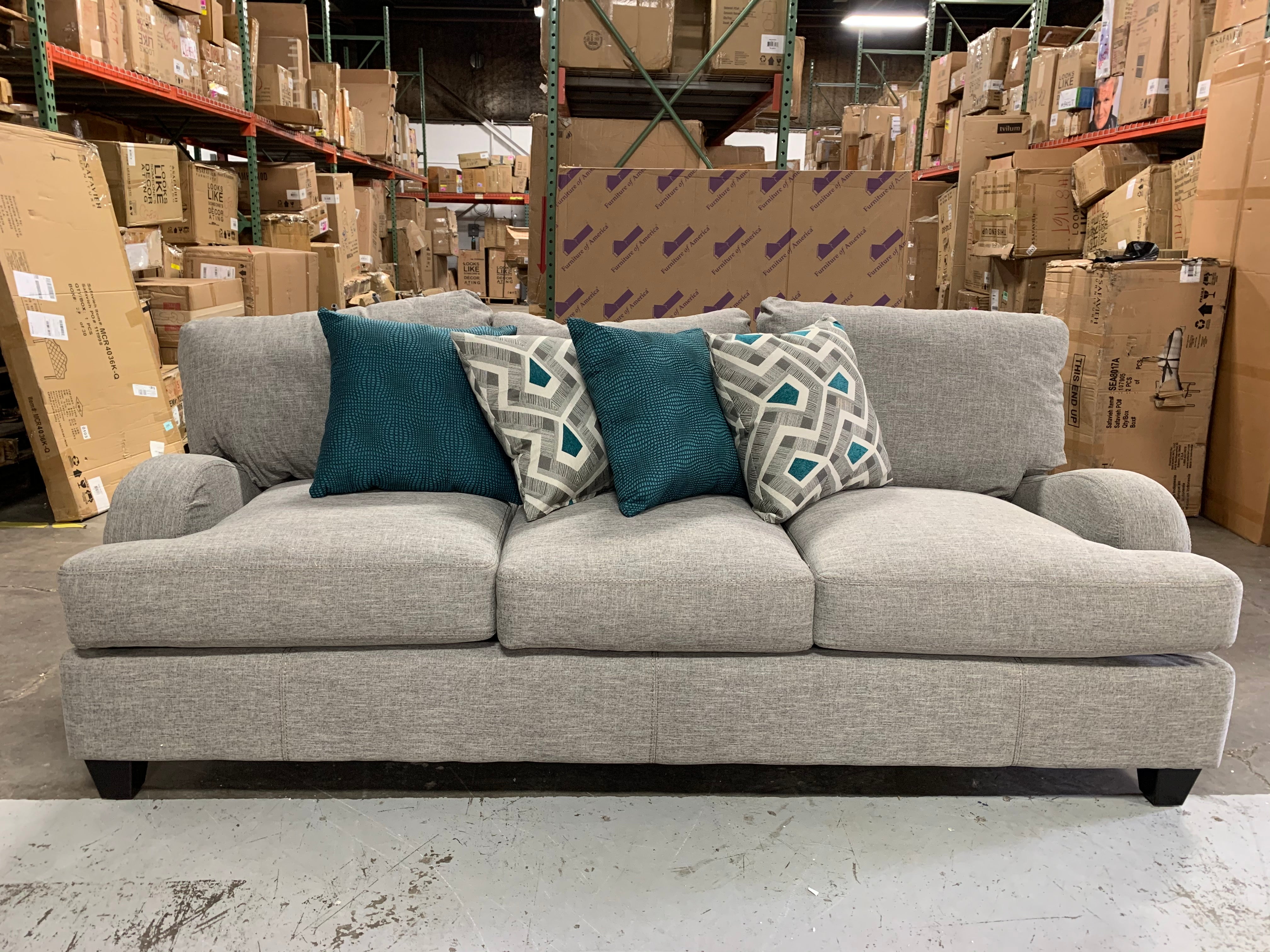 Rosalie 93" Recessed Arm Sofa