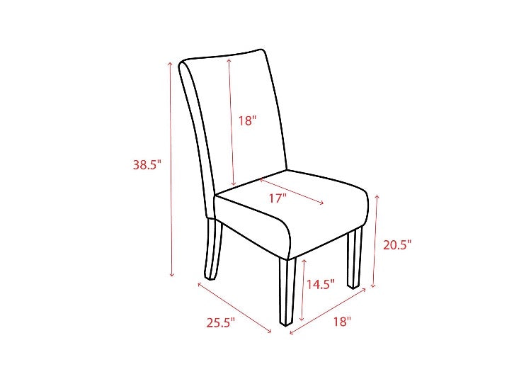 (Set of 2) Nail Head Upholstered Dining Chair, Blue CG1458