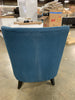 Anikki Tufted Fabric Club Chair, Navy Blue/Dark Brown