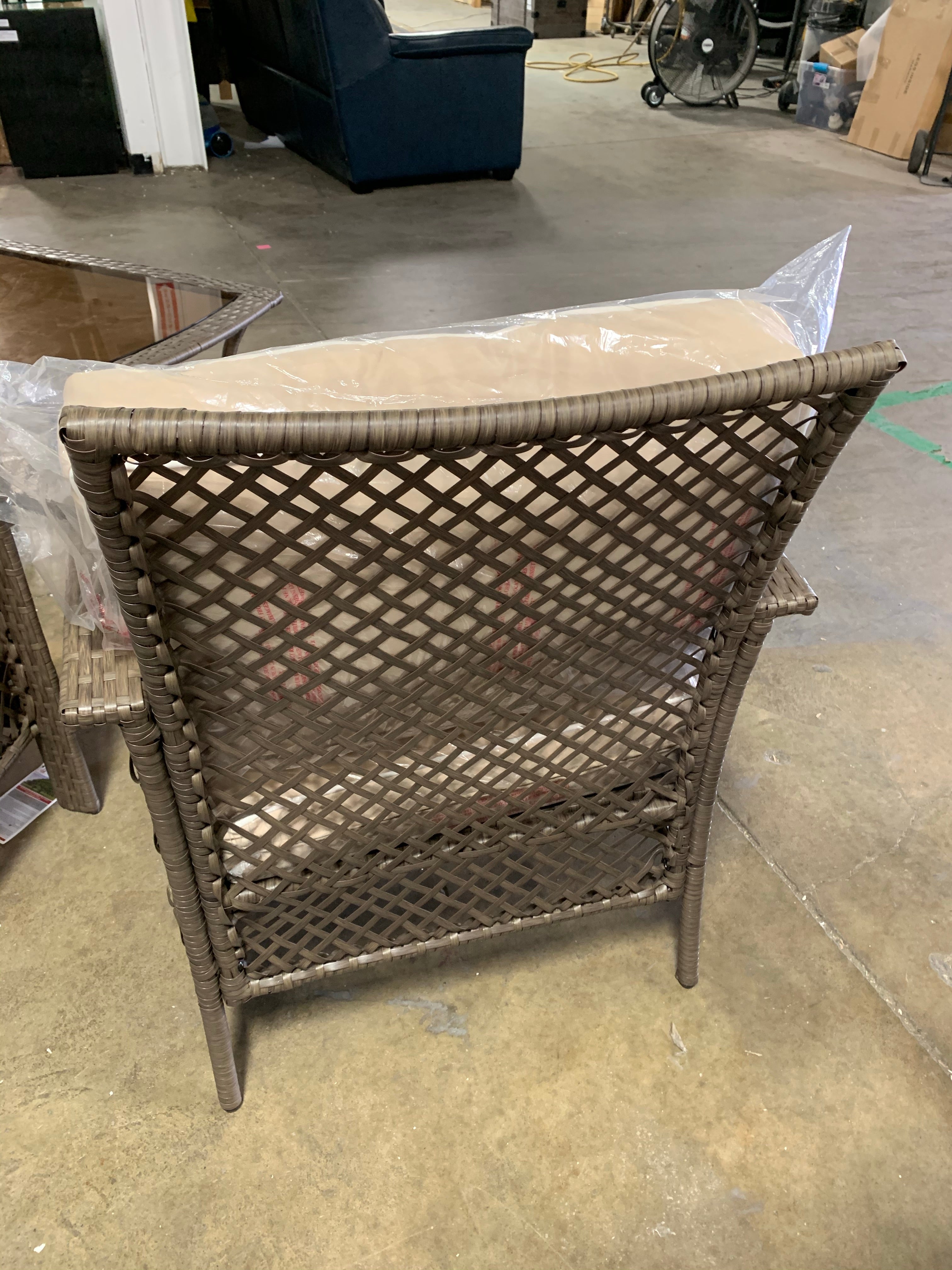 4 Piece Rattan Sofa Seating Group with Cushions