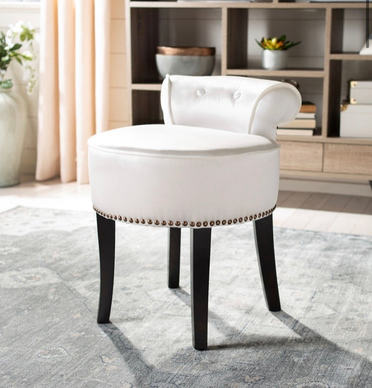 Georgia Vanity Stool White CG818