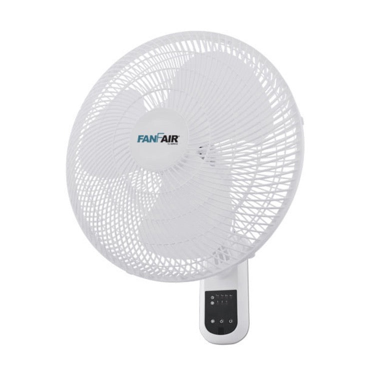 (Set of 2) Impecca FWF-1600W Fanfair 16in Wall Fan With Remote, White CG1678