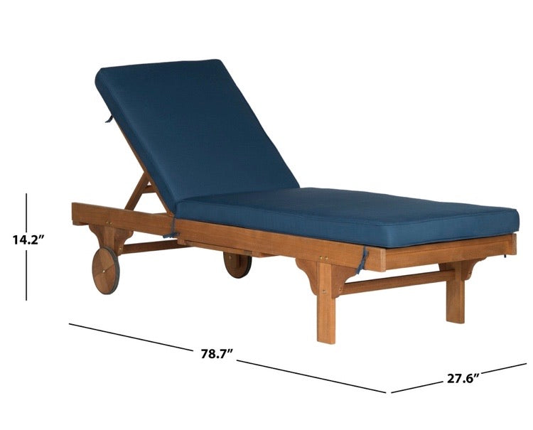 (Set of 2) Newport Outdoor Chaise Lounge with Cushion CG842