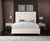 (Queen) Dermott Upholstered Platform Bed Cream CG905
